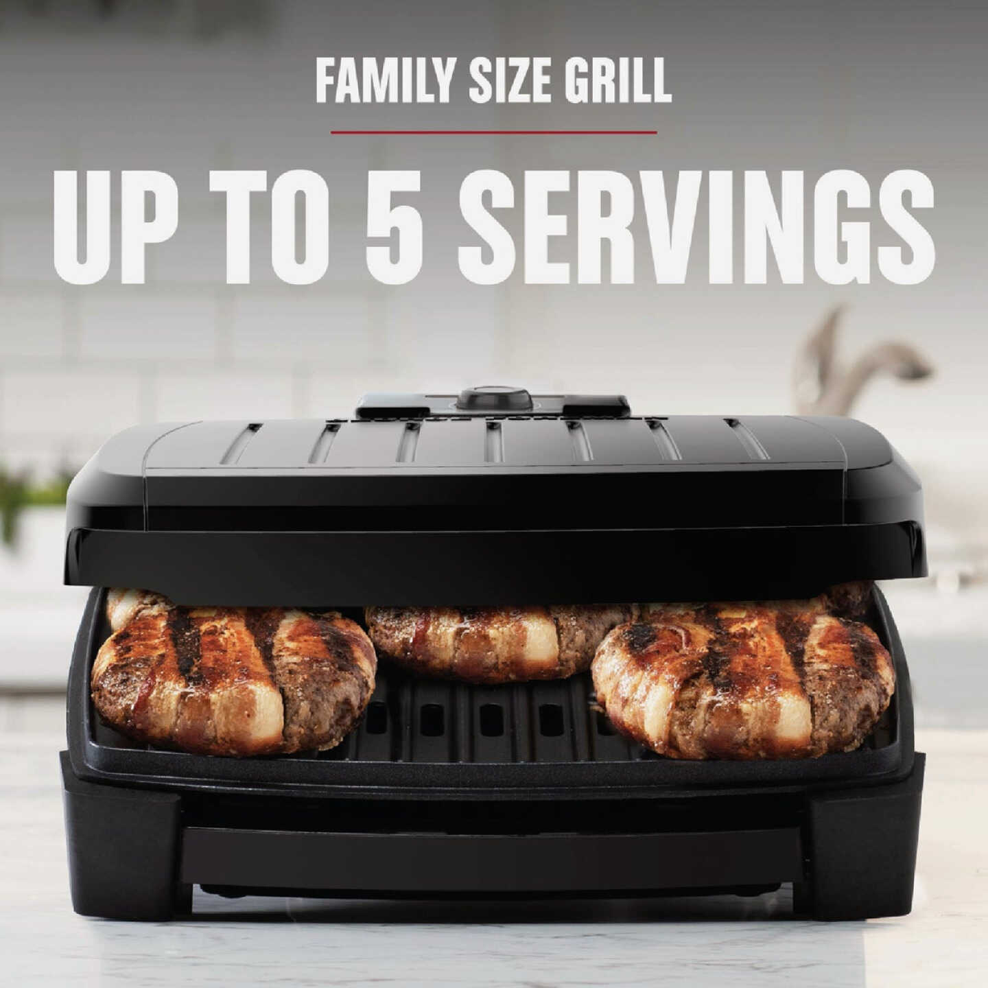 George Foreman 5-Serving Submersible Grill with Black Plates Image 2