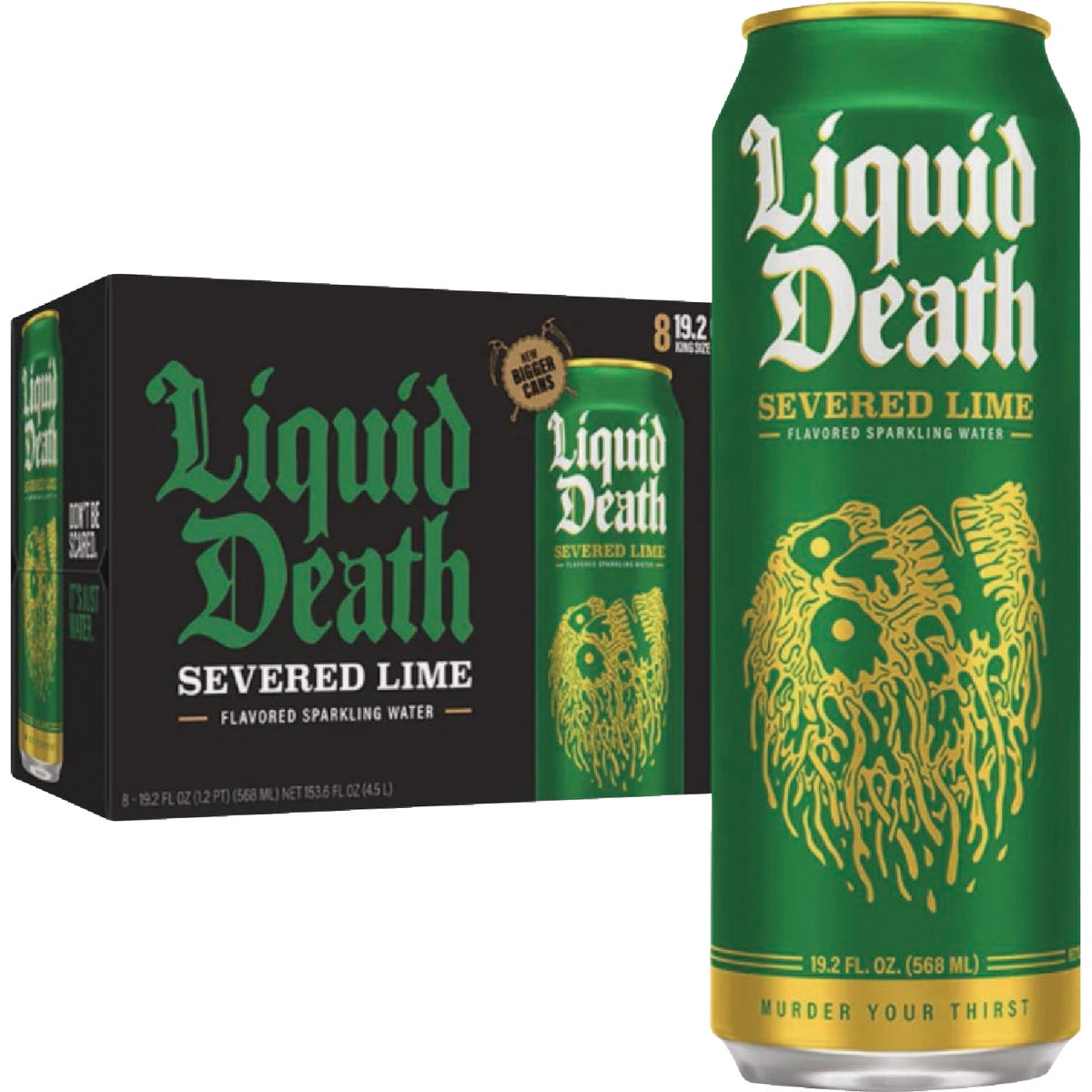 Liquid Death 19.2 Oz. Severed Lime 100% Sparkling Mountain Water Image 3