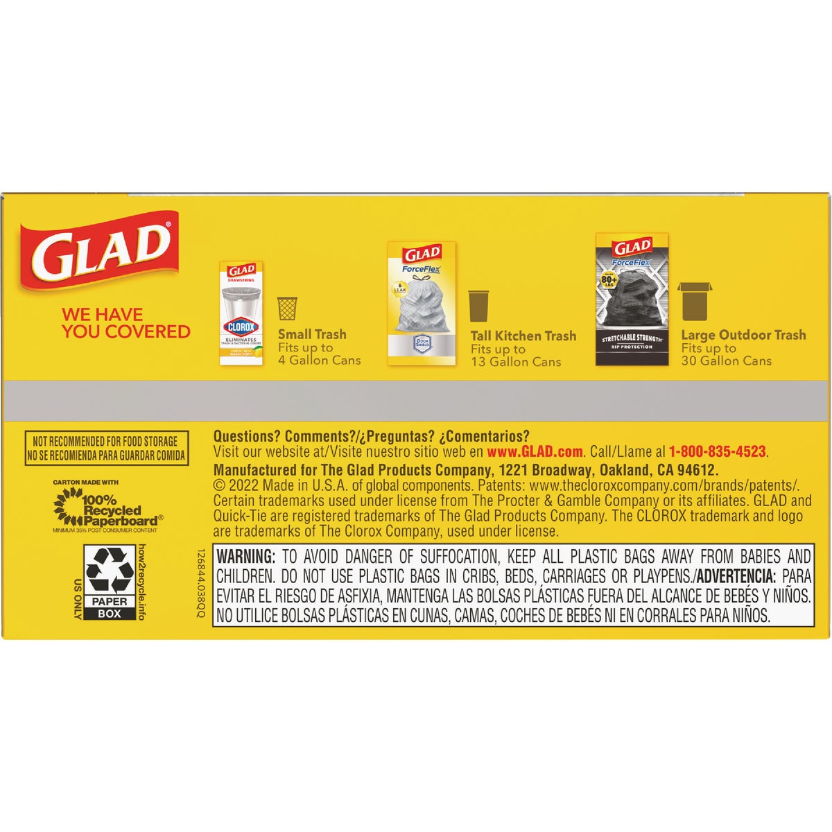 Glad Quick-Tie 13 Gal. Tall Kitchen Trash Bags (68-Count) Image 4