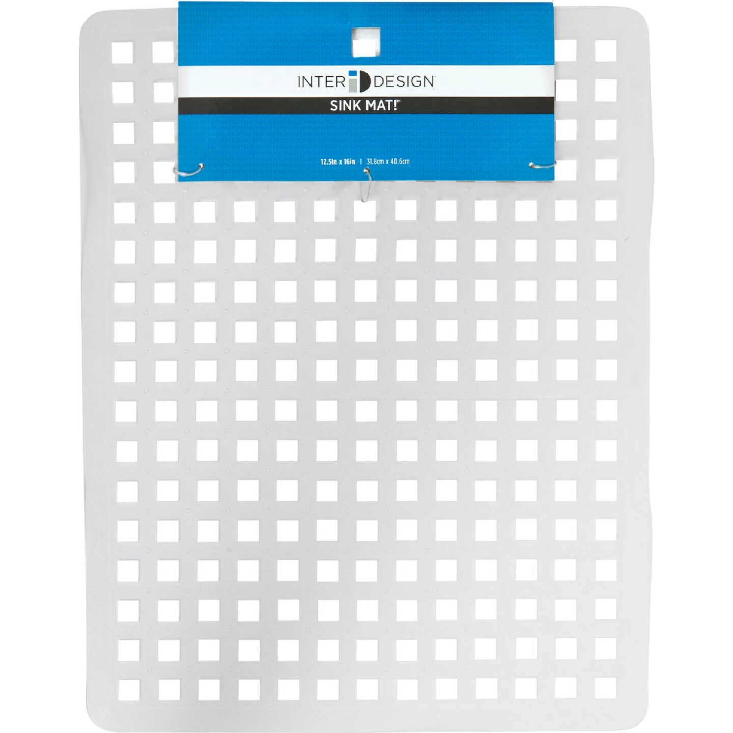 iDesign Sinkworks 12.5 In. x 16 In. Euro Clear PVC Sink Mat Image 1