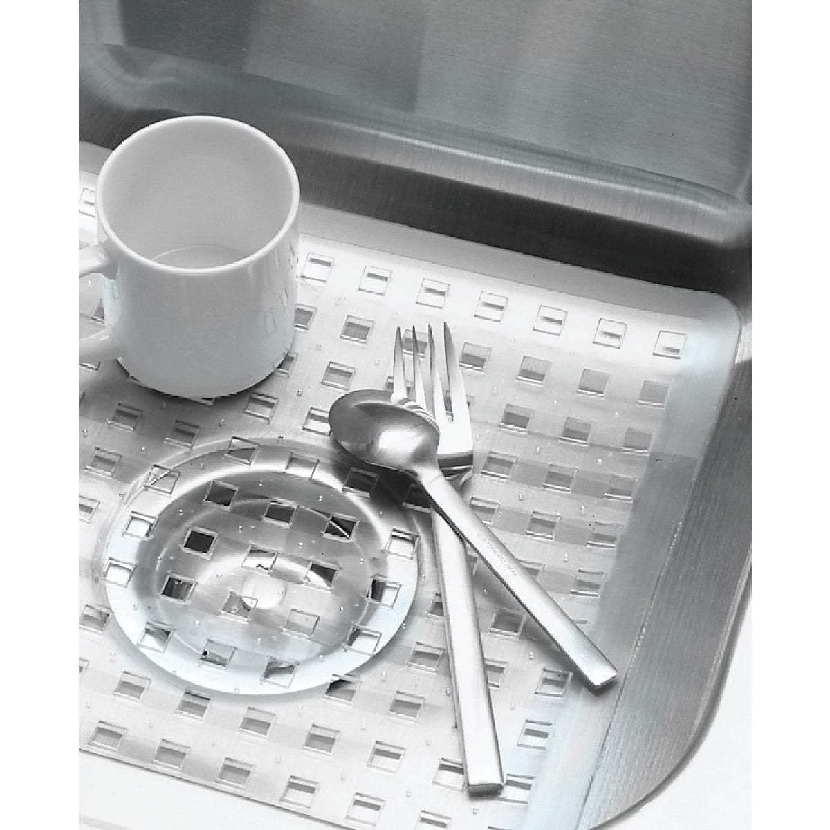 iDesign Sinkworks 12.5 In. x 16 In. Euro Clear PVC Sink Mat Image 2
