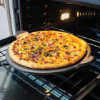 Old Stone 15 In. Grey Glazed Round Pizza Stone With Handles Image 5