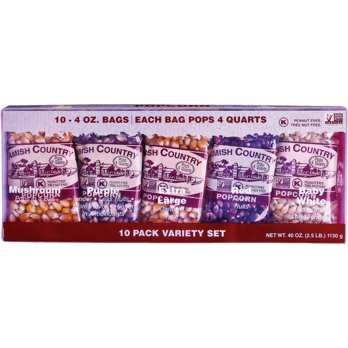 Amish Country Popcorn 10 Count 4 Oz. Variety Pack