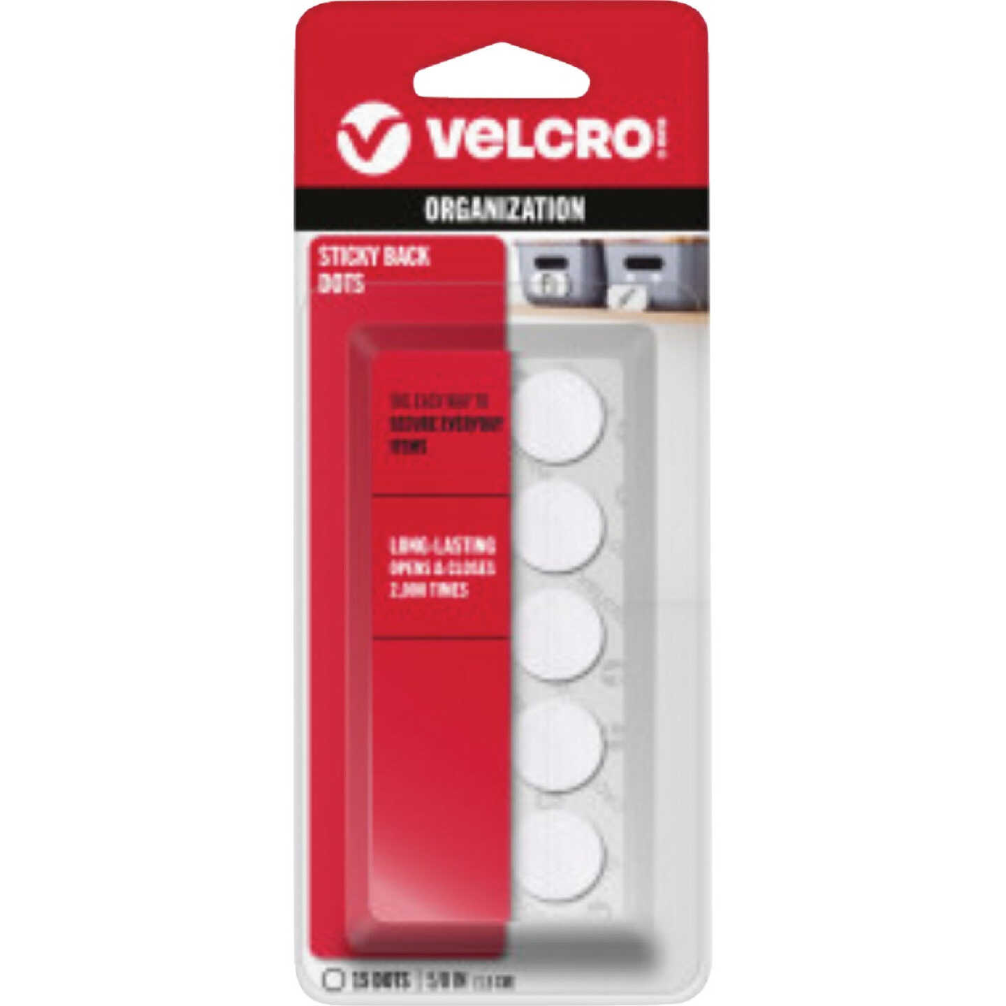 VELCRO Brand 5/8 In. White Hook & Loop Discs (15 Ct.) Image 1