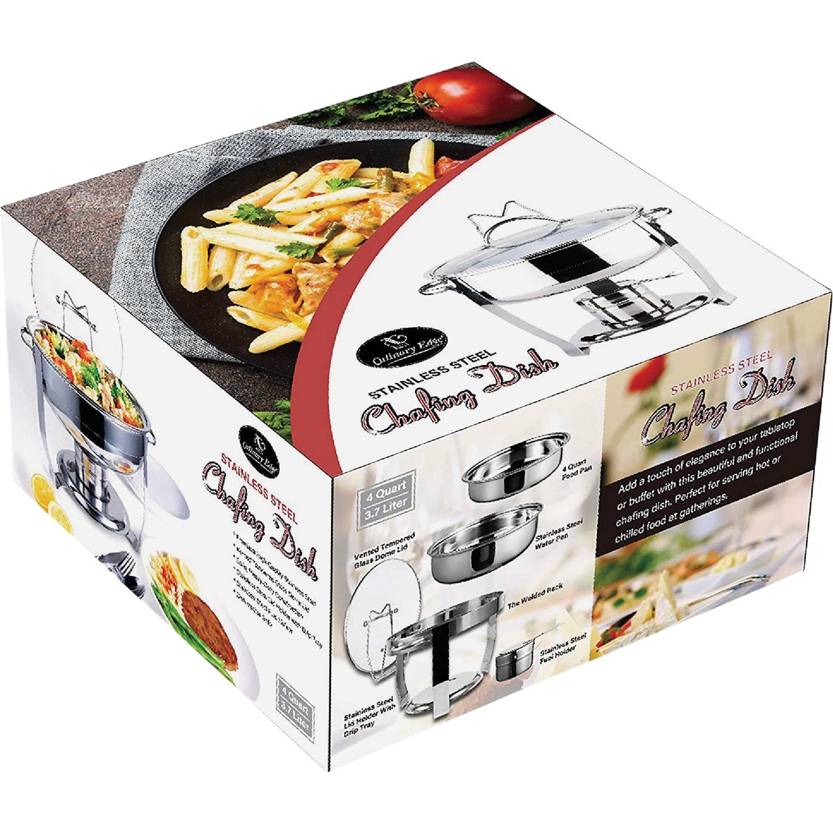 Culinary Edge 4 Qt. Stainless Steel Chafing Dish Image 2