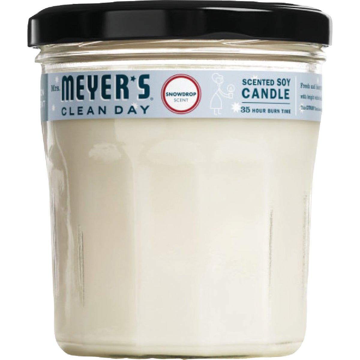 Mrs. Meyer's Clean Day 7.2 Oz. Snowdrop Large Soy Candle Image 6
