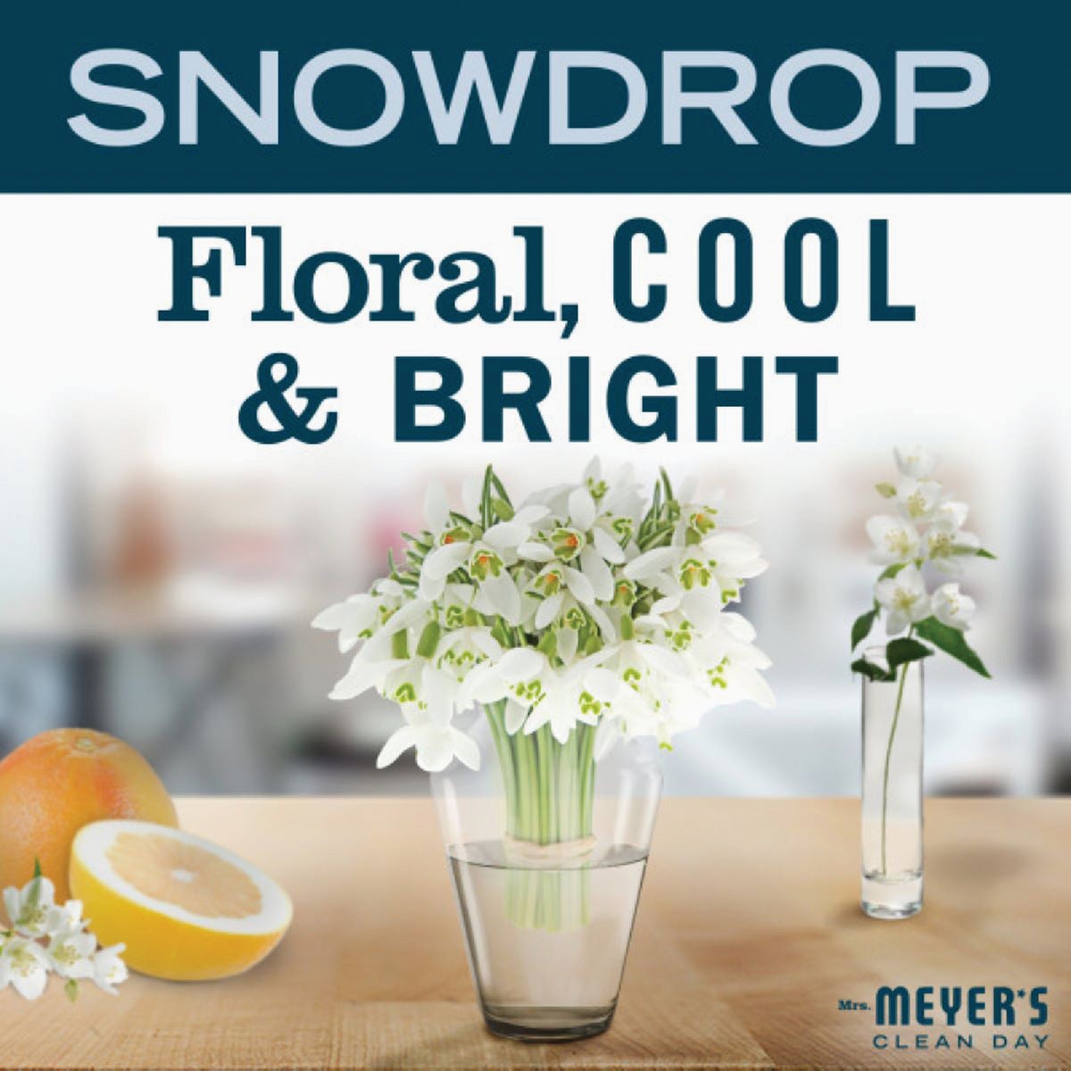 Mrs. Meyer's Clean Day 7.2 Oz. Snowdrop Large Soy Candle Image 3