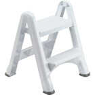 Rubbermaid White 2-Step Folding Step Stool Image 1