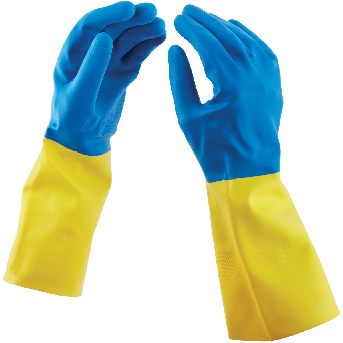 Soft Scrub Medium Neoprene Coated Latex Rubber Glove Image 2
