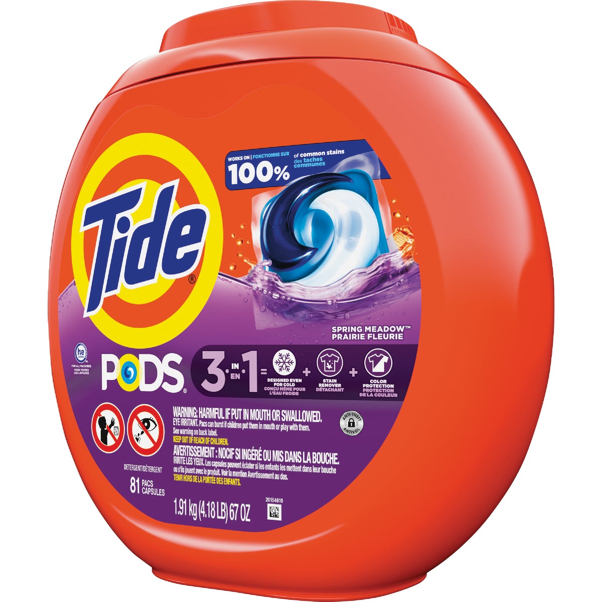 Tide Pods Spring Meadow HE Liquid Laundry Detergent Soap Pacs (76-Count) Image 2