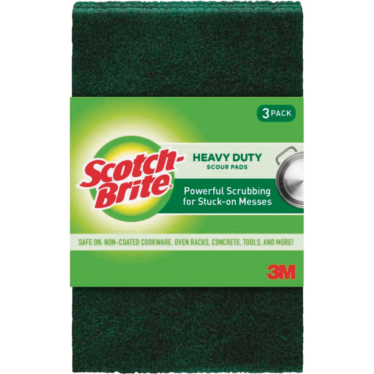 Scotch-Brite Heavy Duty Scour Pad, 6 In. x 3.8 In. (3-Pack)