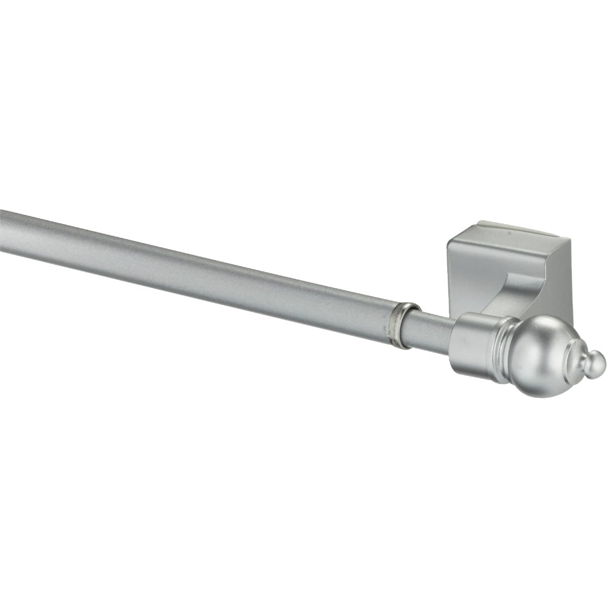 Kenney 16 In. To 28 In. 7/16 In. Petite Magnetic Cafe Rod, Satin Silver Image 1