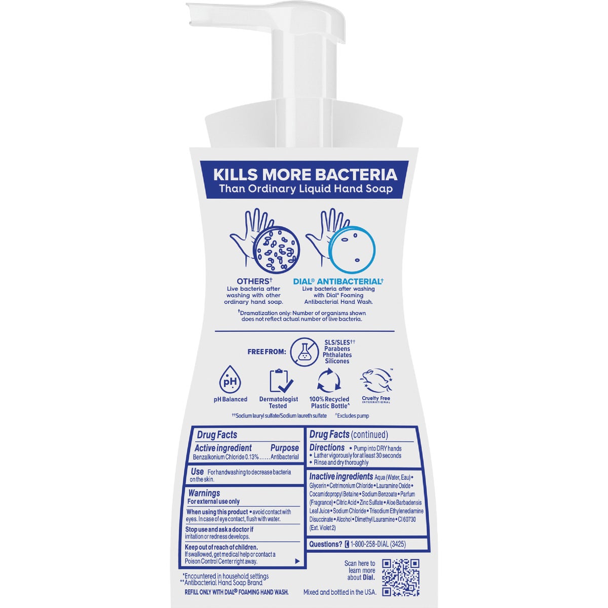 Dial Antibacterial Defense 7.5 Oz. Fresh Lavender + Aloe Foaming Hand Wash Image 7