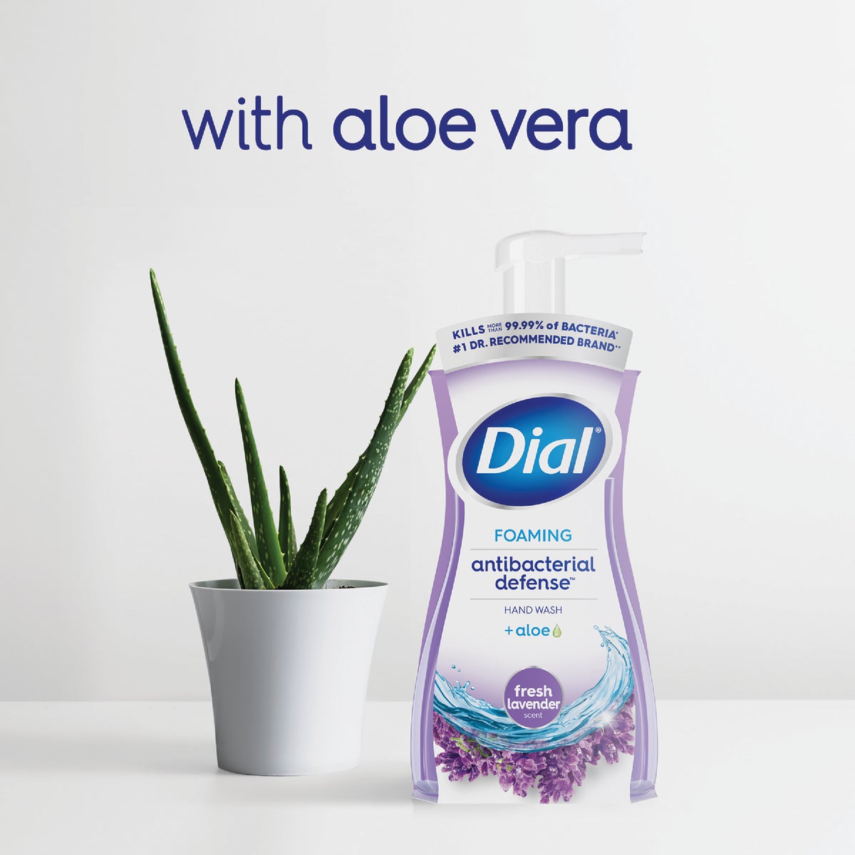 Dial Antibacterial Defense 7.5 Oz. Fresh Lavender + Aloe Foaming Hand Wash Image 2