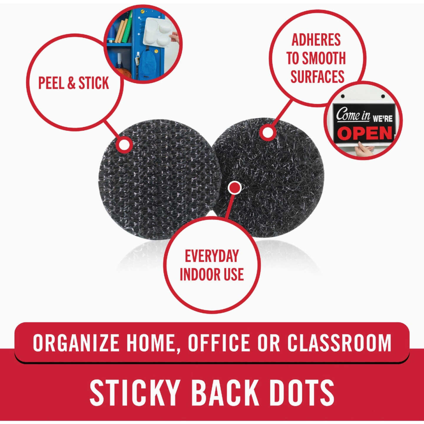 VELCRO Brand 5/8 In. Black Hook & Loop Discs (15 Ct.) Image 2