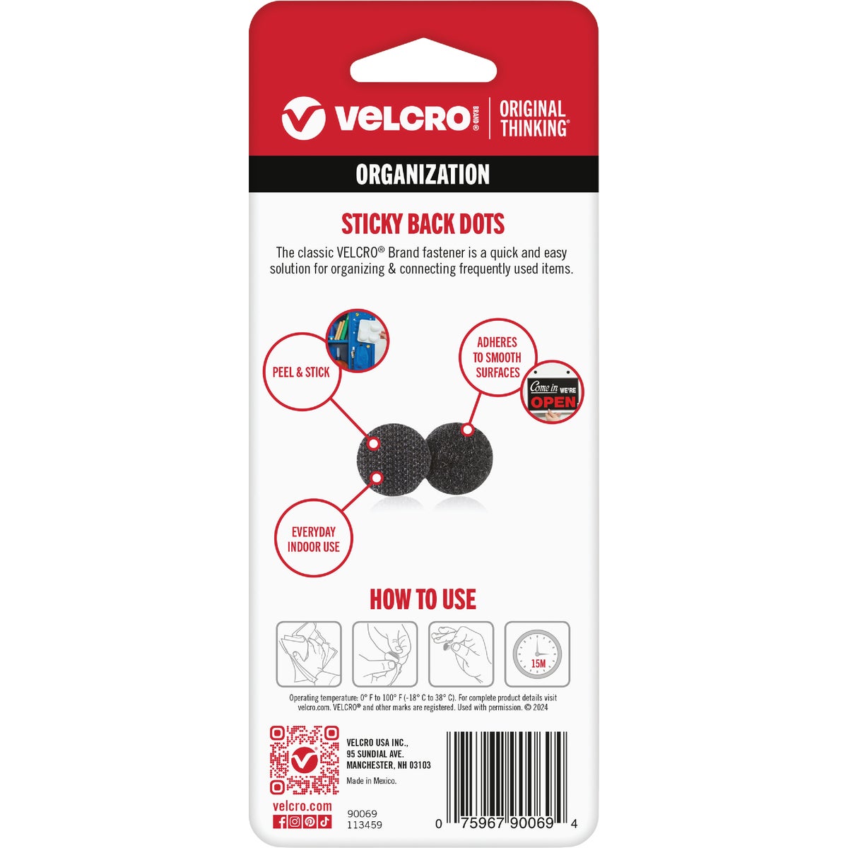 VELCRO Brand 5/8 In. Black Hook & Loop Discs (15 Ct.) Image 4
