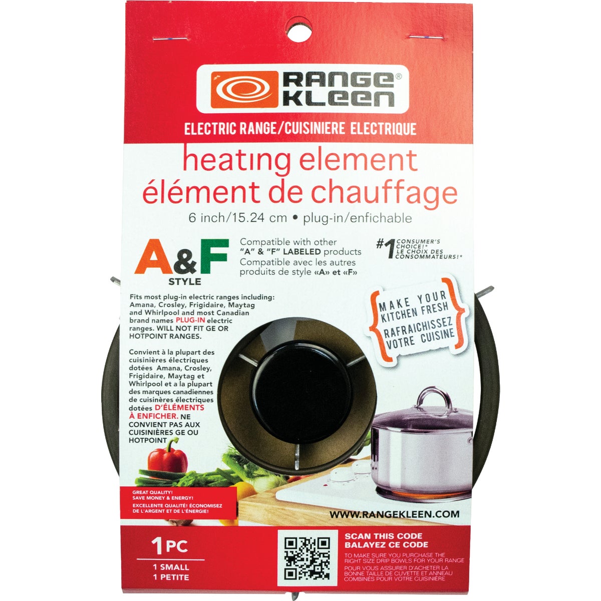 Range Kleen Style A 6 In. 3-Coil Plug-in Range Element with Y Bracket Image 2