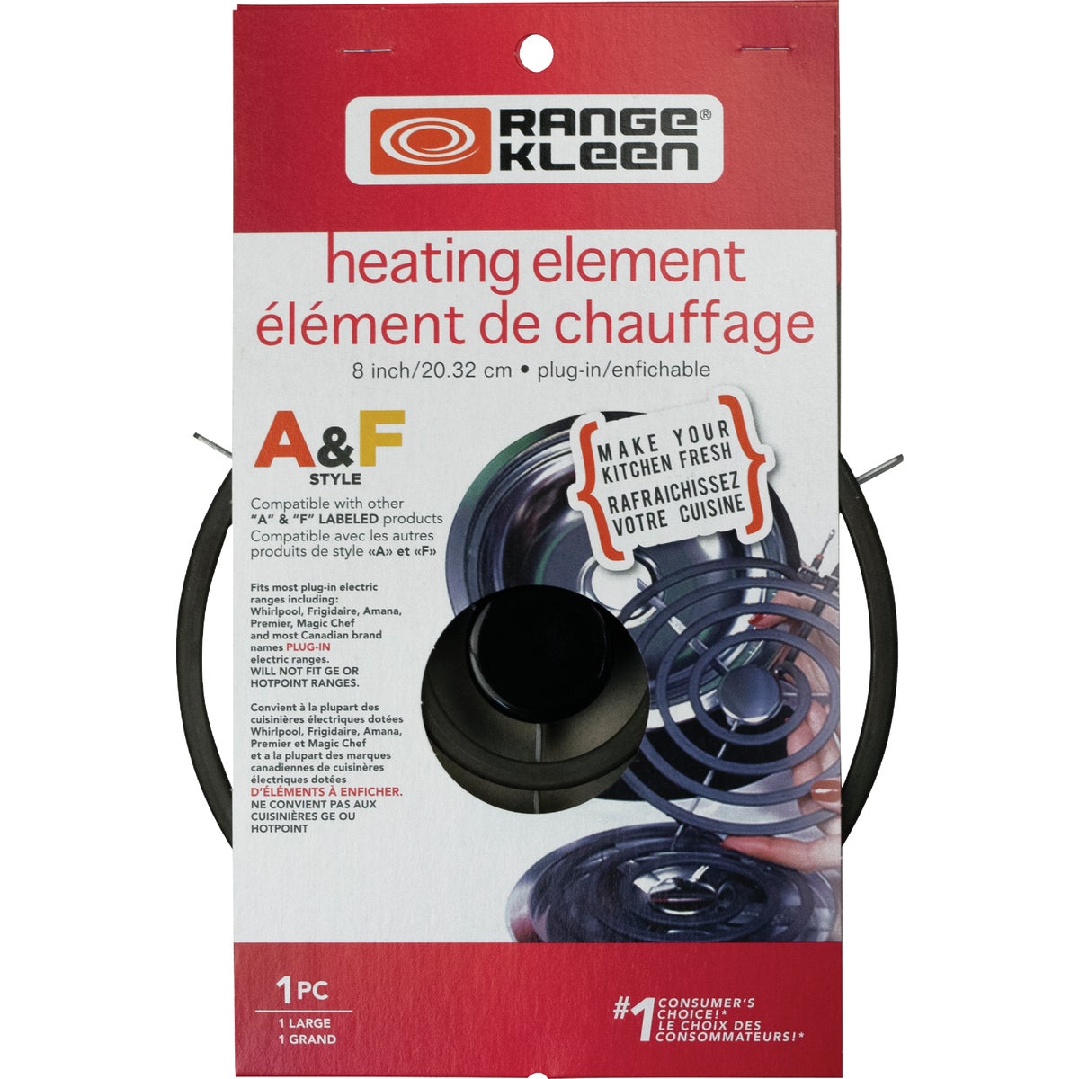 Range Kleen Style A 8 In. 4-Coil Plug-in Range Element with Y Bracket Image 2