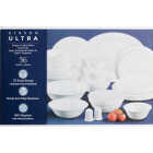 Gibson Home Ultra White Shadow Opal Glass Dinnerware Set (36-Piece) Image 3