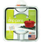 Range Kleen Gas 4-3/8" Style H Square Chrome Drip Pan Image 2