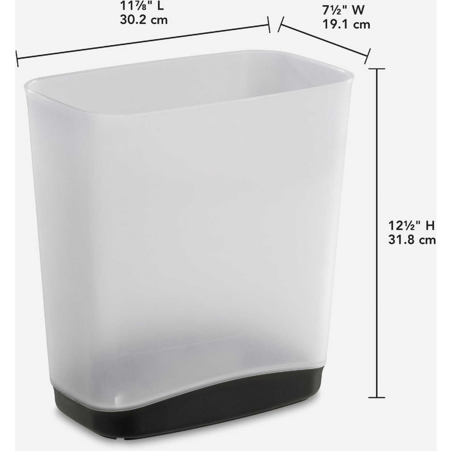 Sterilite 3.3 Gal. Rectangular Slim Wastebasket Image 2