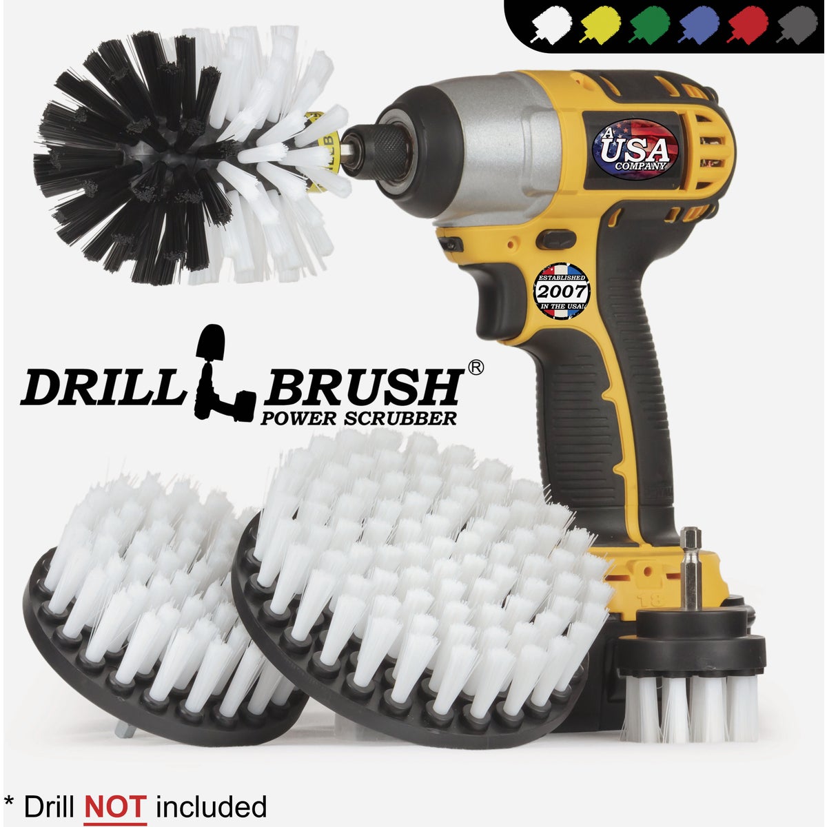 Drillbrush Automotive Soft White Drill Brush (4 Piece) Image 3
