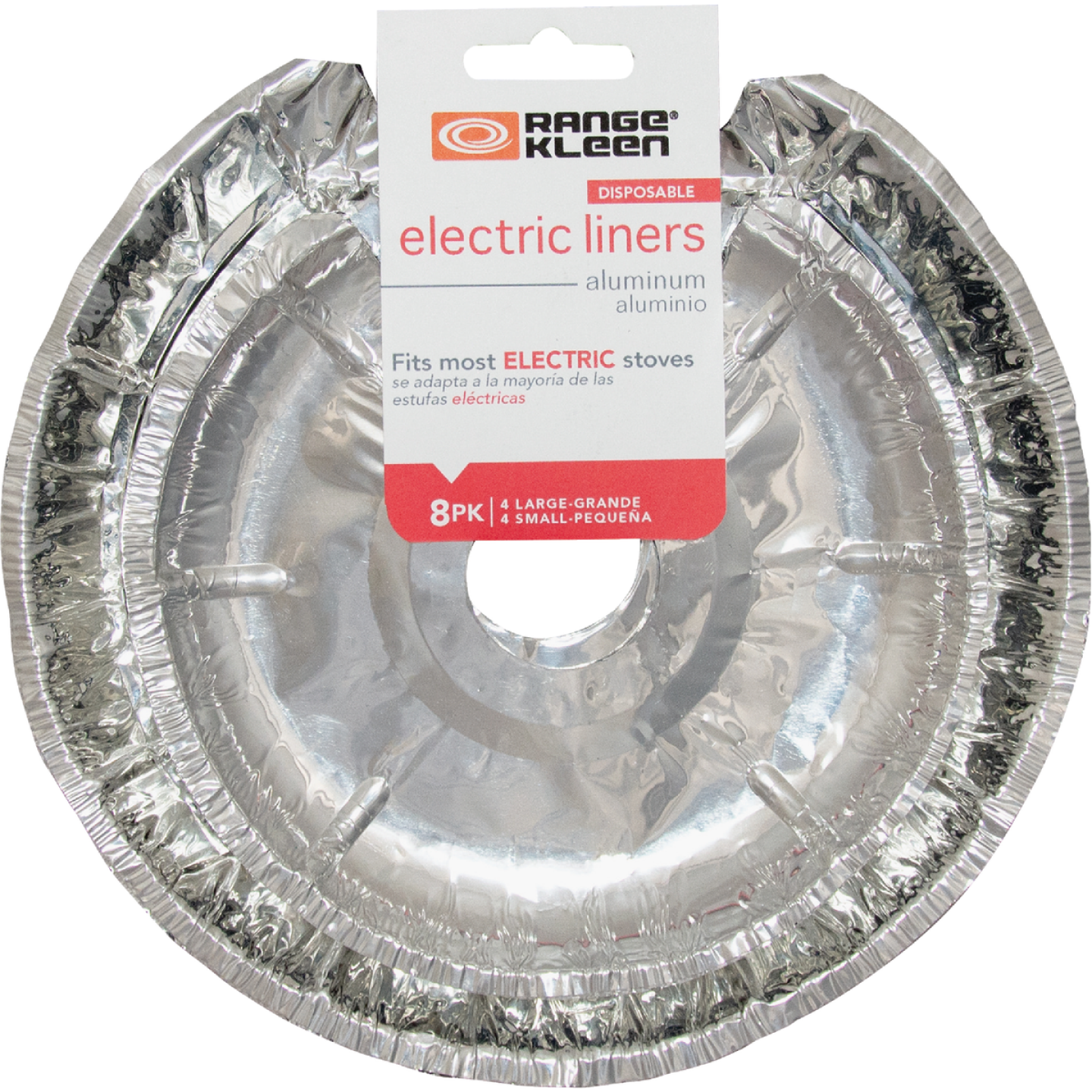 Range Kleen Round Aluminum Foil Electric Stove Bib Liners (8-Pack) Image 1
