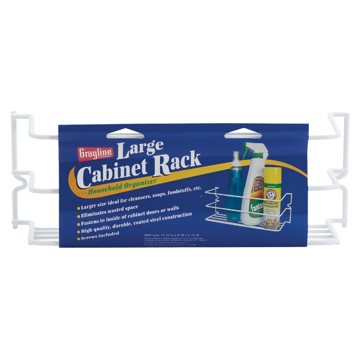 GraylineWhite Kitchen Cabinet Rack Image 2