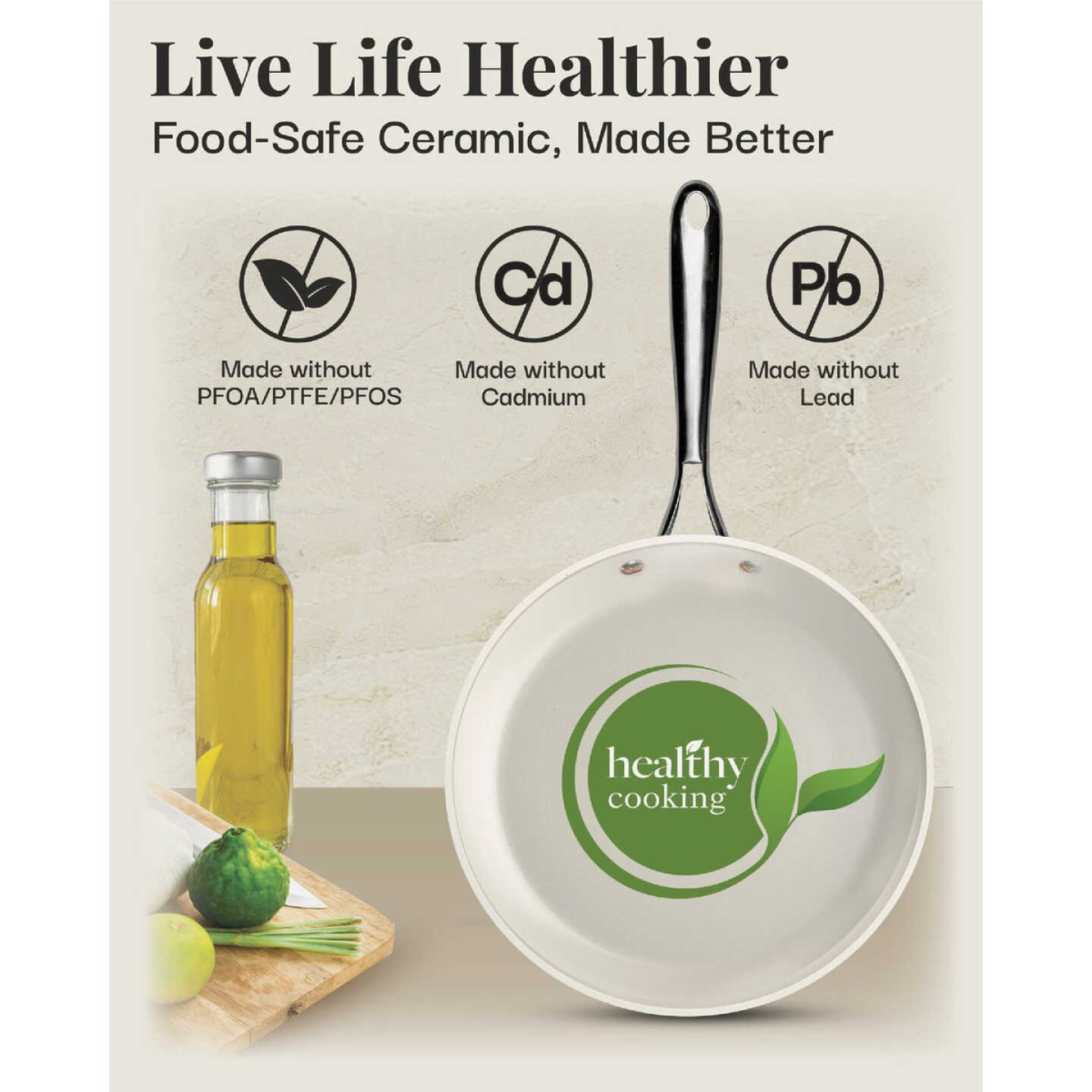 Gotham Steel Natural Collection Cookware Set (12-Piece) Image 6