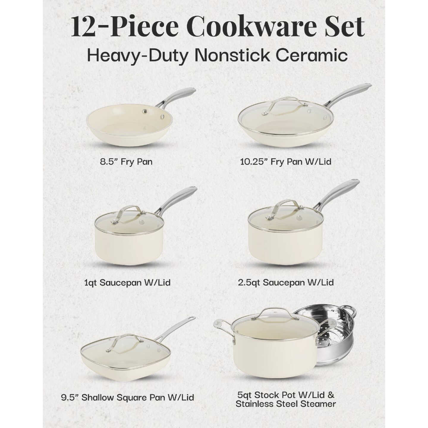 Gotham Steel Natural Collection Cookware Set (12-Piece) Image 4