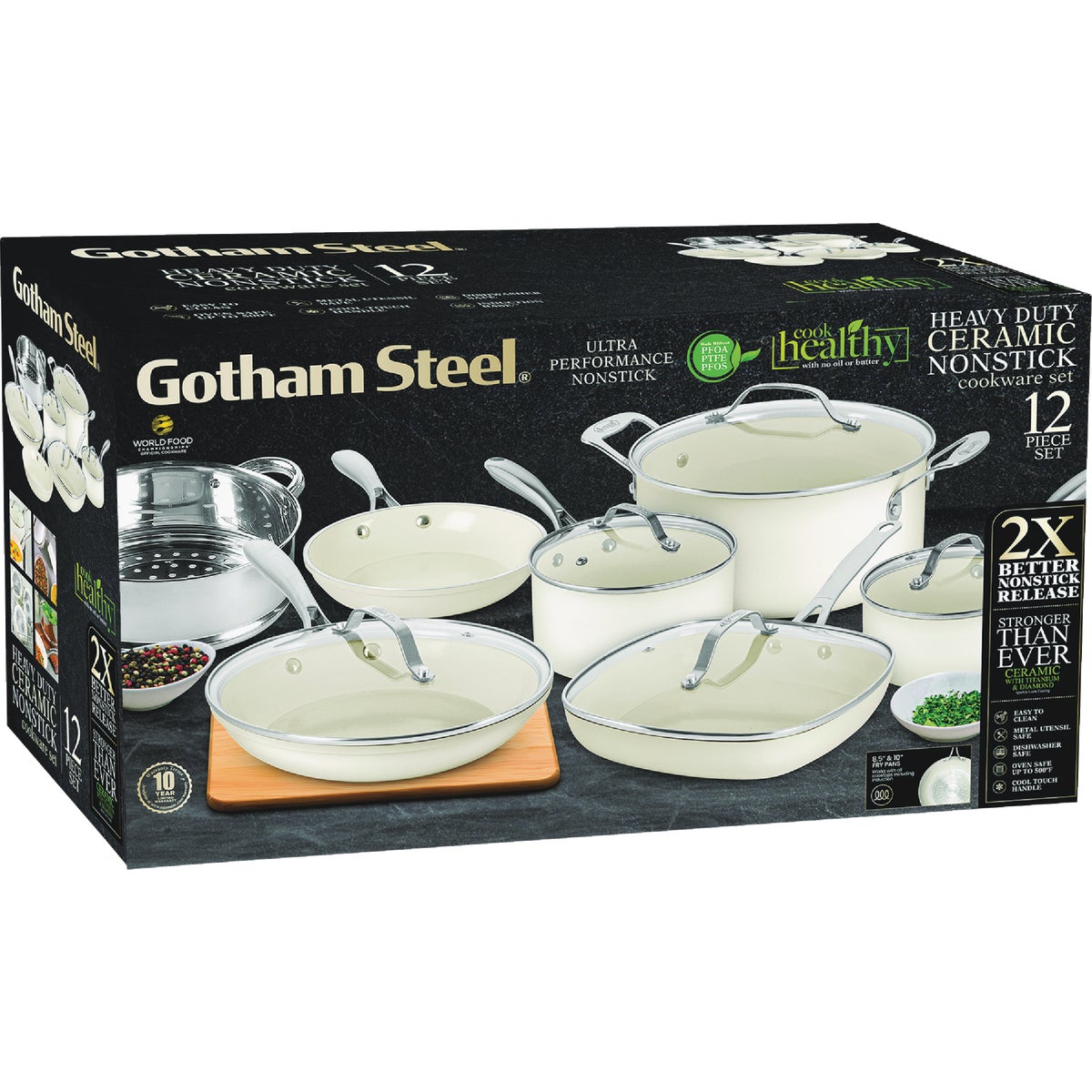 Gotham Steel Natural Collection Cookware Set (12-Piece) Image 7