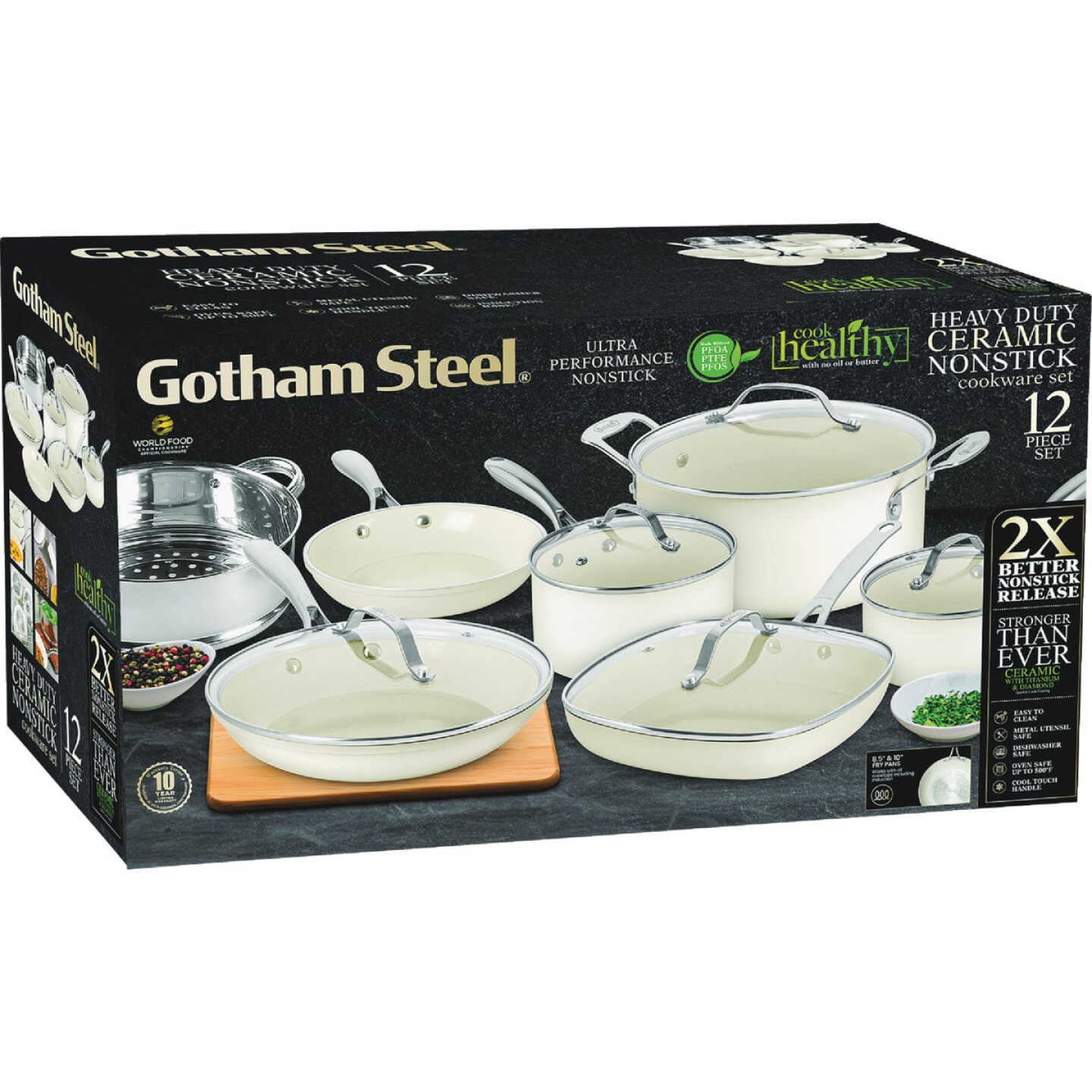 Gotham Steel Natural Collection Cookware Set (12-Piece) Image 7