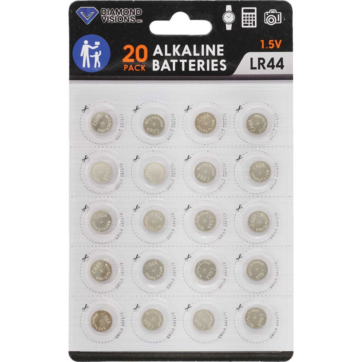 Diamond Visions LR44 Alkaline Battery (20-Pack) Image 2