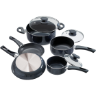 Ecolution Elements Black Non-Stick Aluminum Cookware Set (8-Piece) Image 1