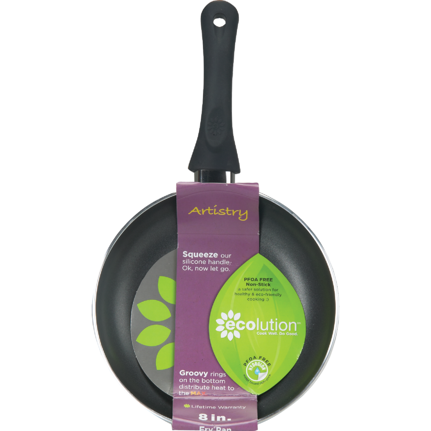 Ecolution Artistry 8 In. Black Aluminum Non-Stick Fry Pan Image 2