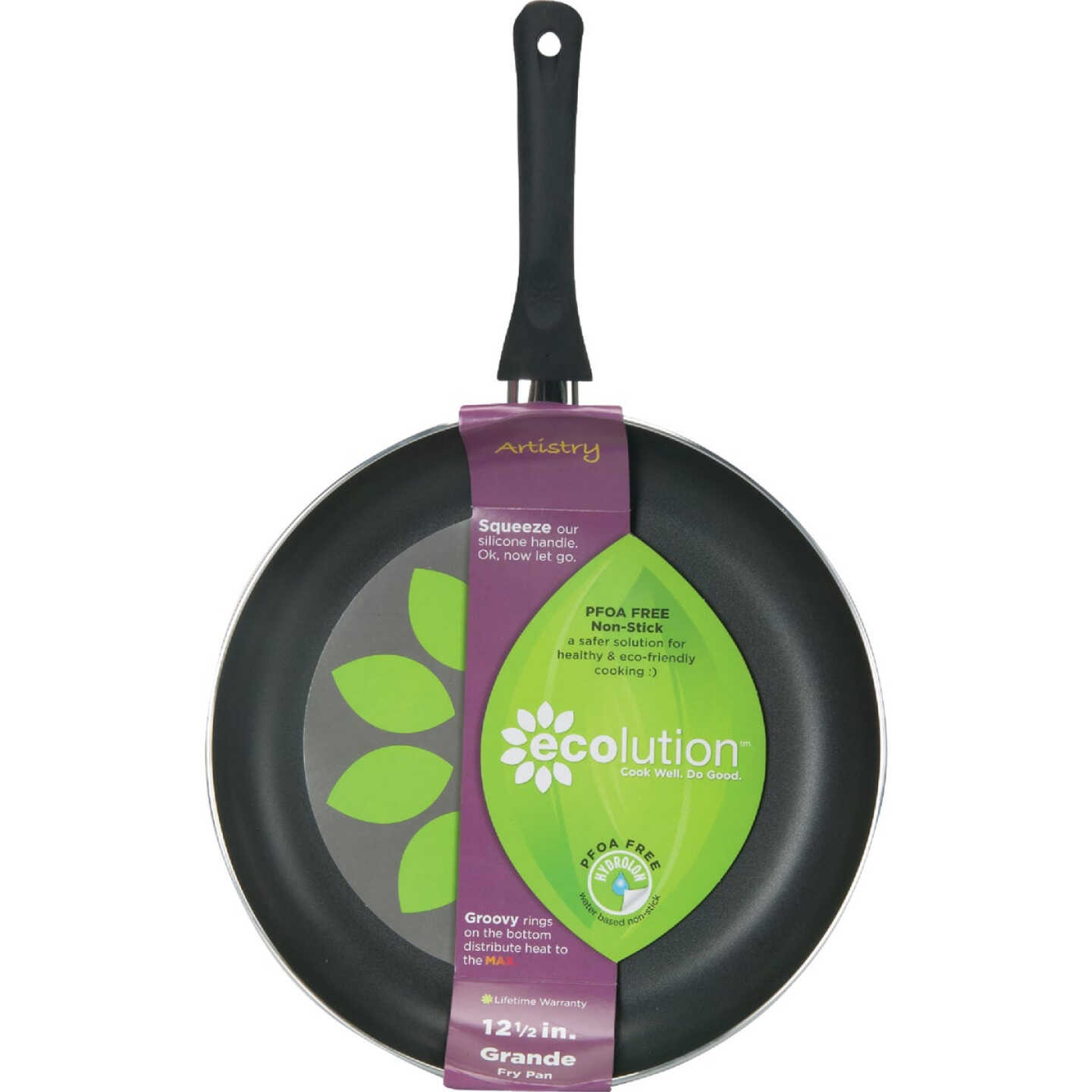 Ecolution Artistry 12.5 In. Black Aluminum Non-Stick Fry Pan Image 2