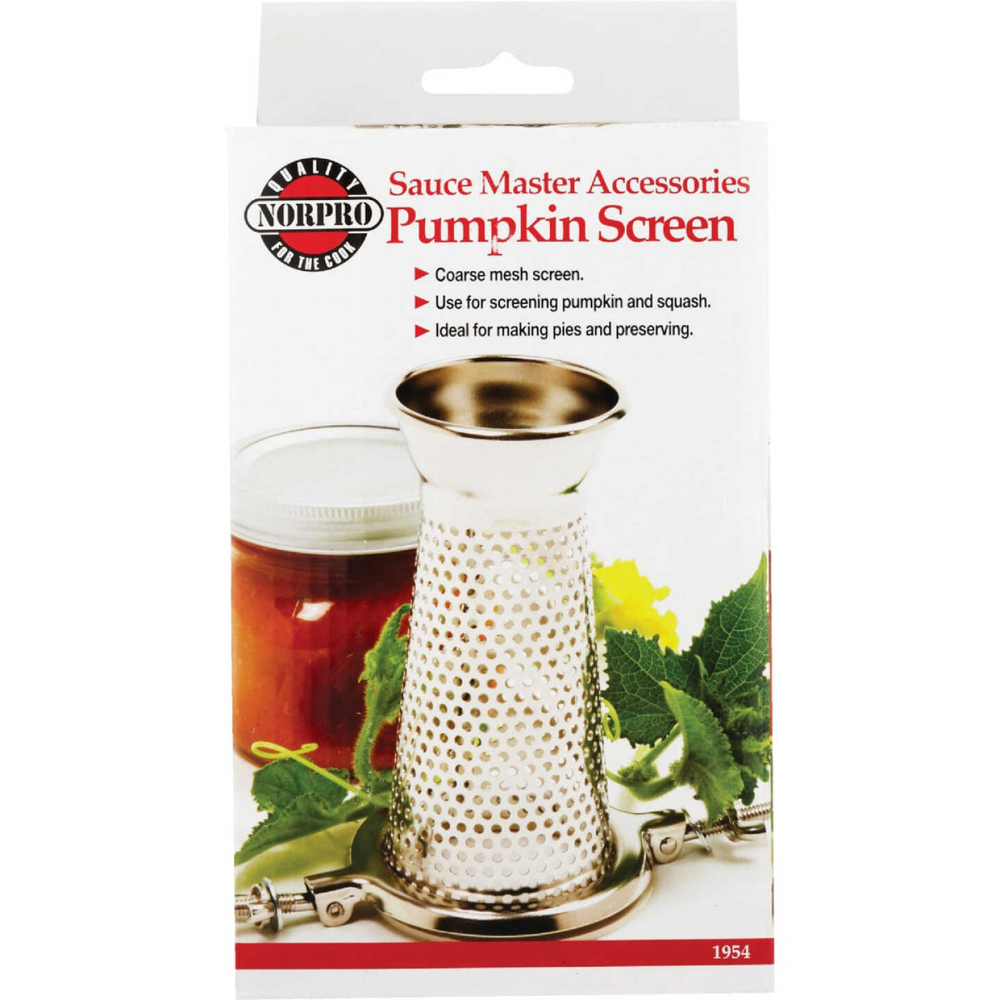 Sauce Master 6 In. x 3.5 In. Vegetable & Fruit Strainer - Pumpkin Strainer Screen Image 2