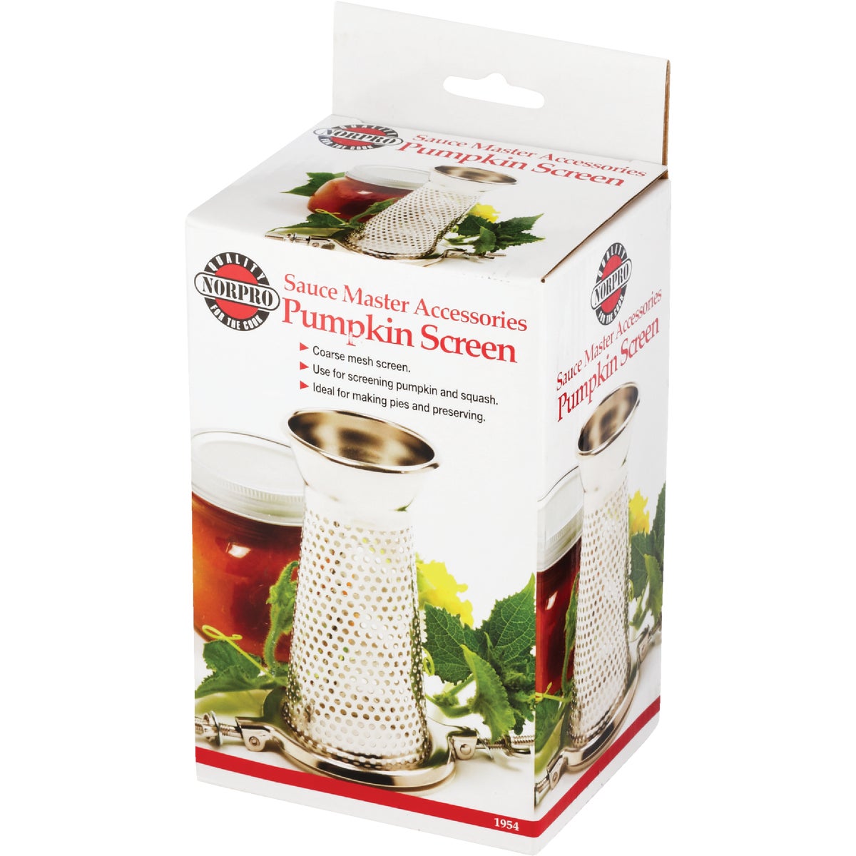 Sauce Master 6 In. x 3.5 In. Vegetable & Fruit Strainer - Pumpkin Strainer Screen Image 3