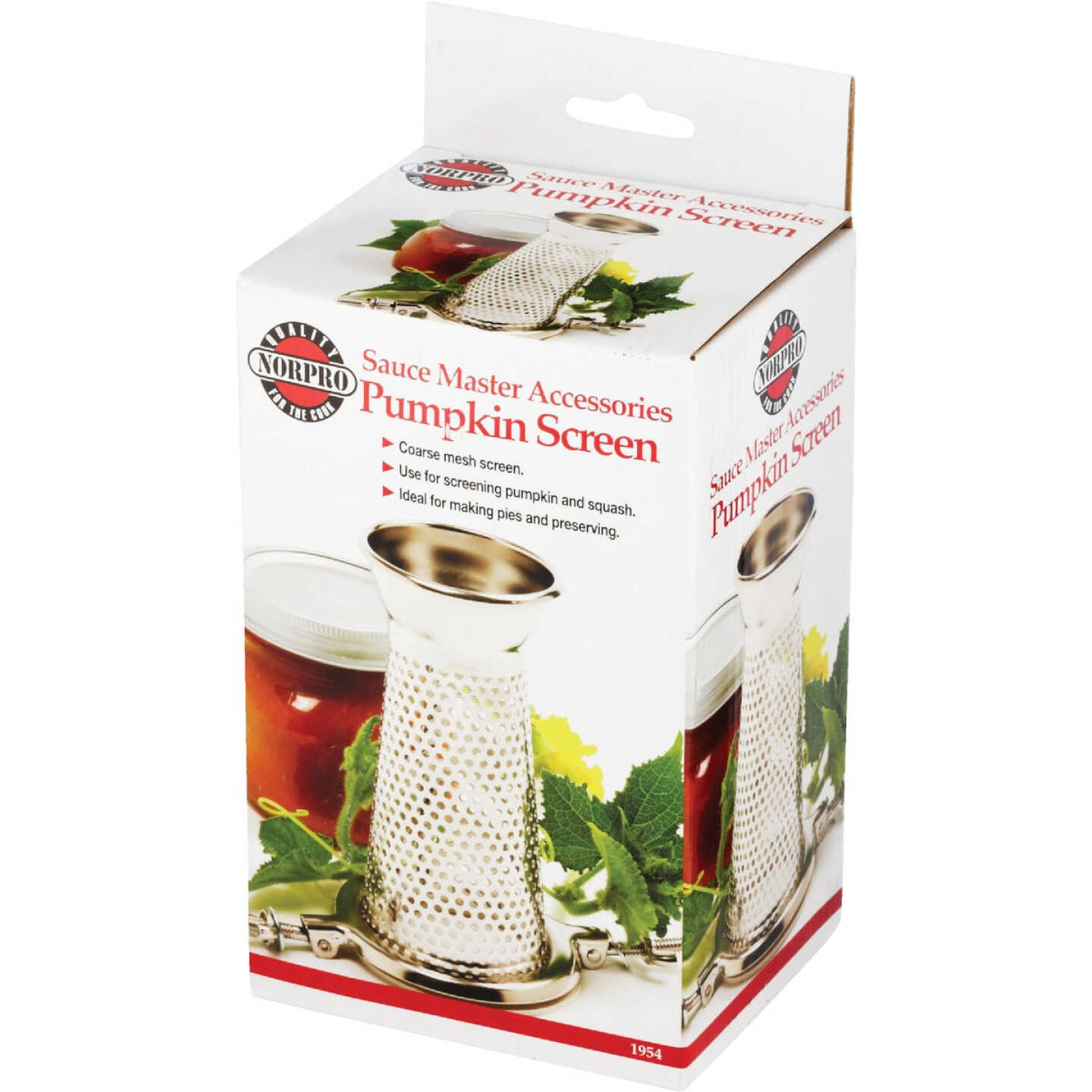 Sauce Master 6 In. x 3.5 In. Vegetable & Fruit Strainer - Pumpkin Strainer Screen Image 3