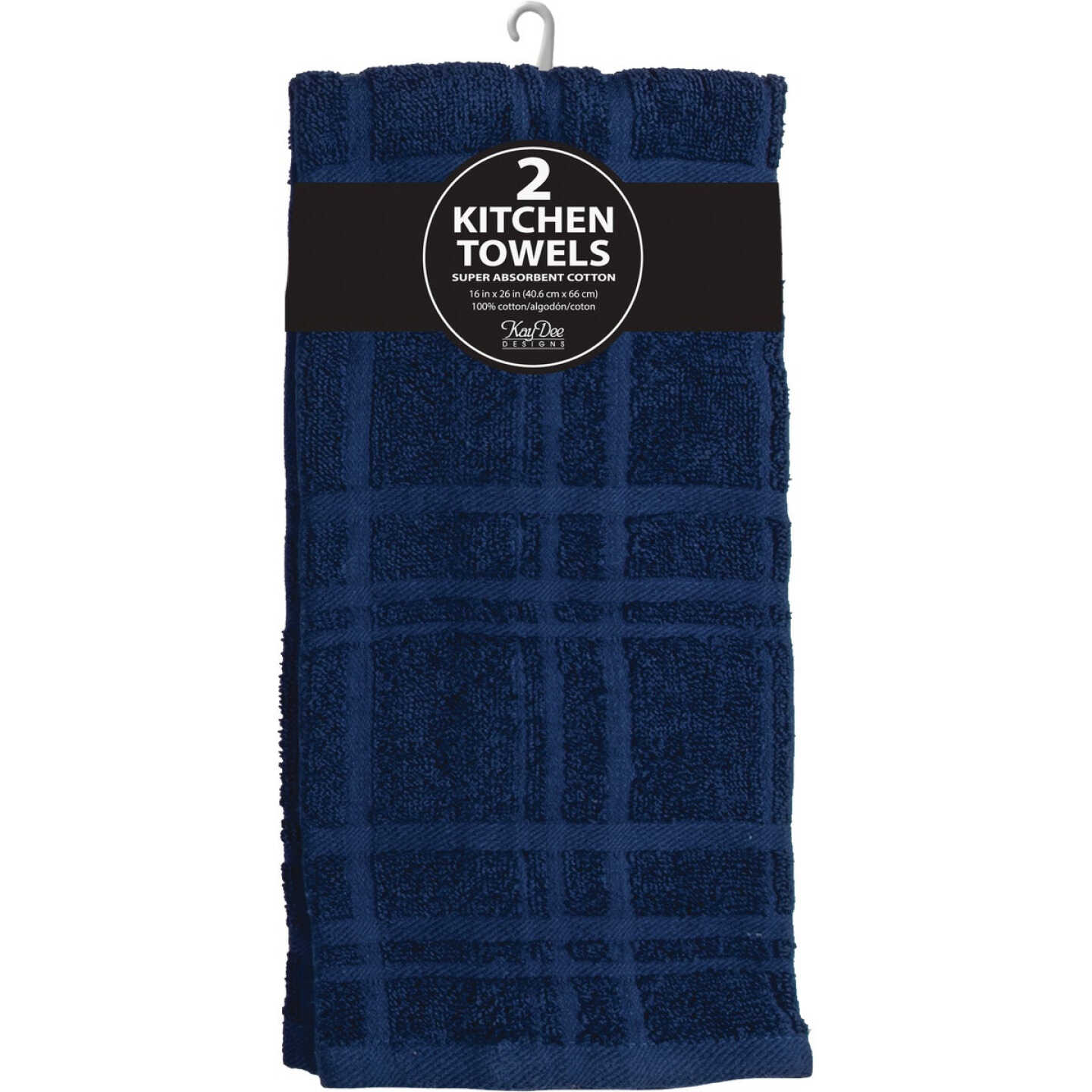 Kay Dee Designs Indigo Solid Terry Kitchen Towel (2-Pack) Image 2