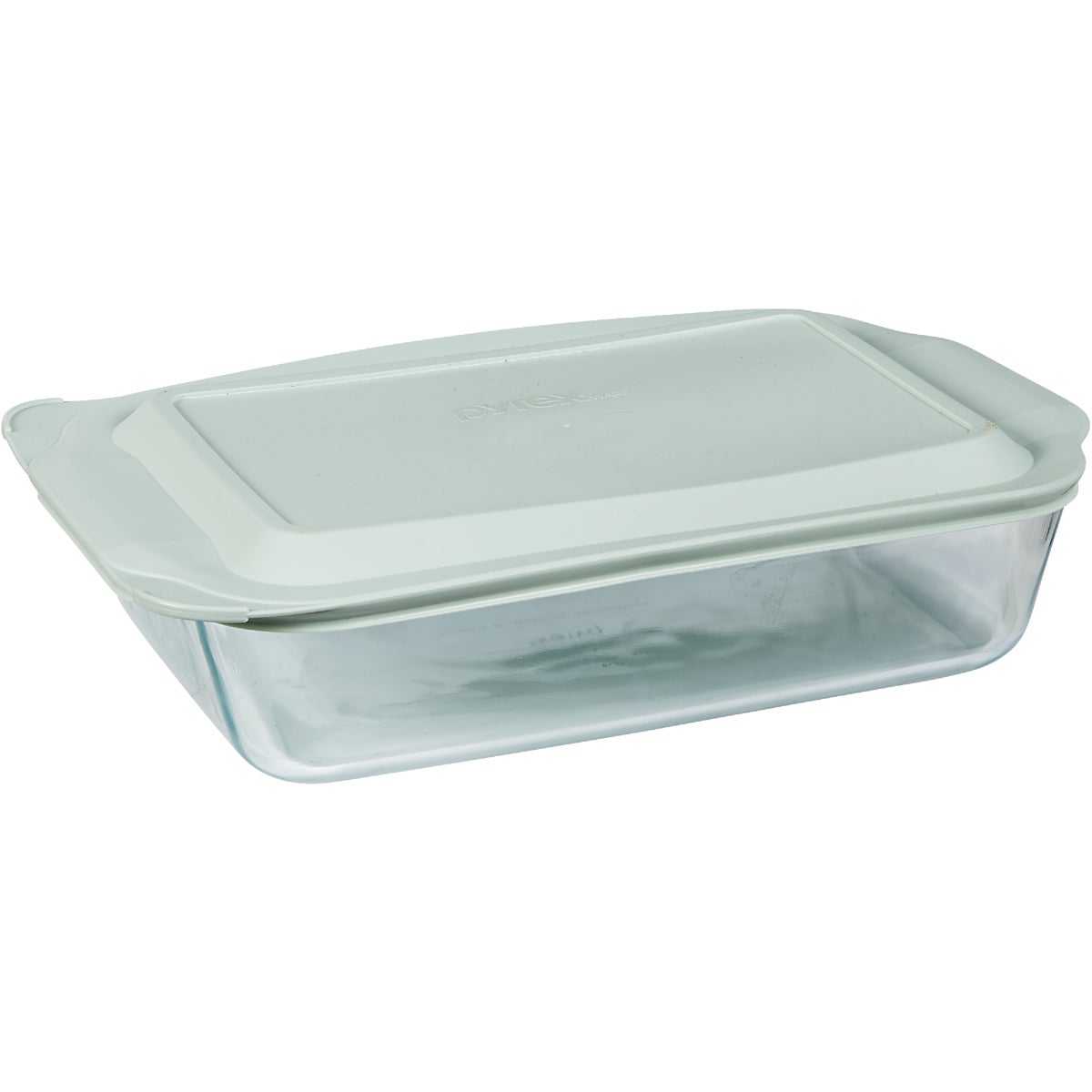 Pyrex 9 In. x 13 In. x 3 In. Glass Deep Baking Dish with Sage Lid Image 2