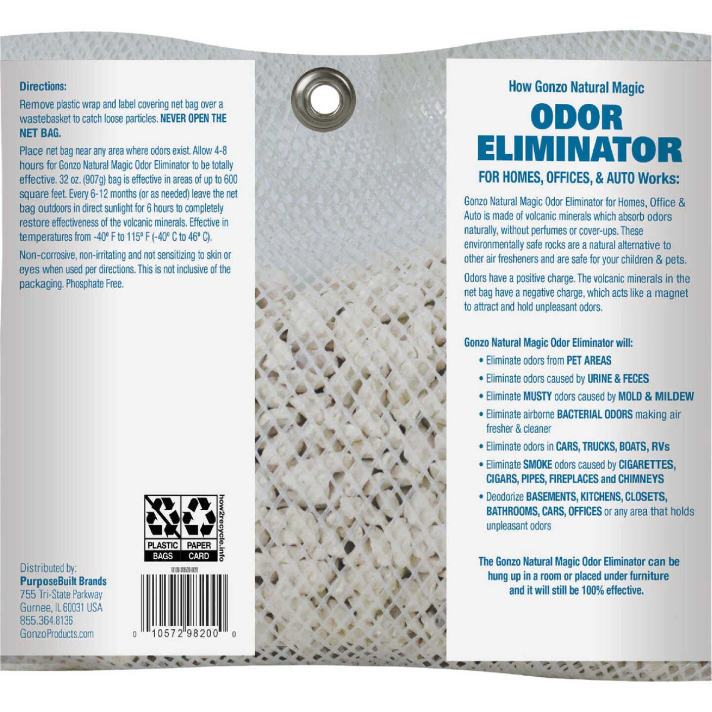 Gonzo Odor Eliminator 32 Oz. Original Scent Solid Air Freshener Image 2