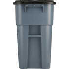Rubbermaid 50 Gal. Plastic Trash Can With Lid Image 2