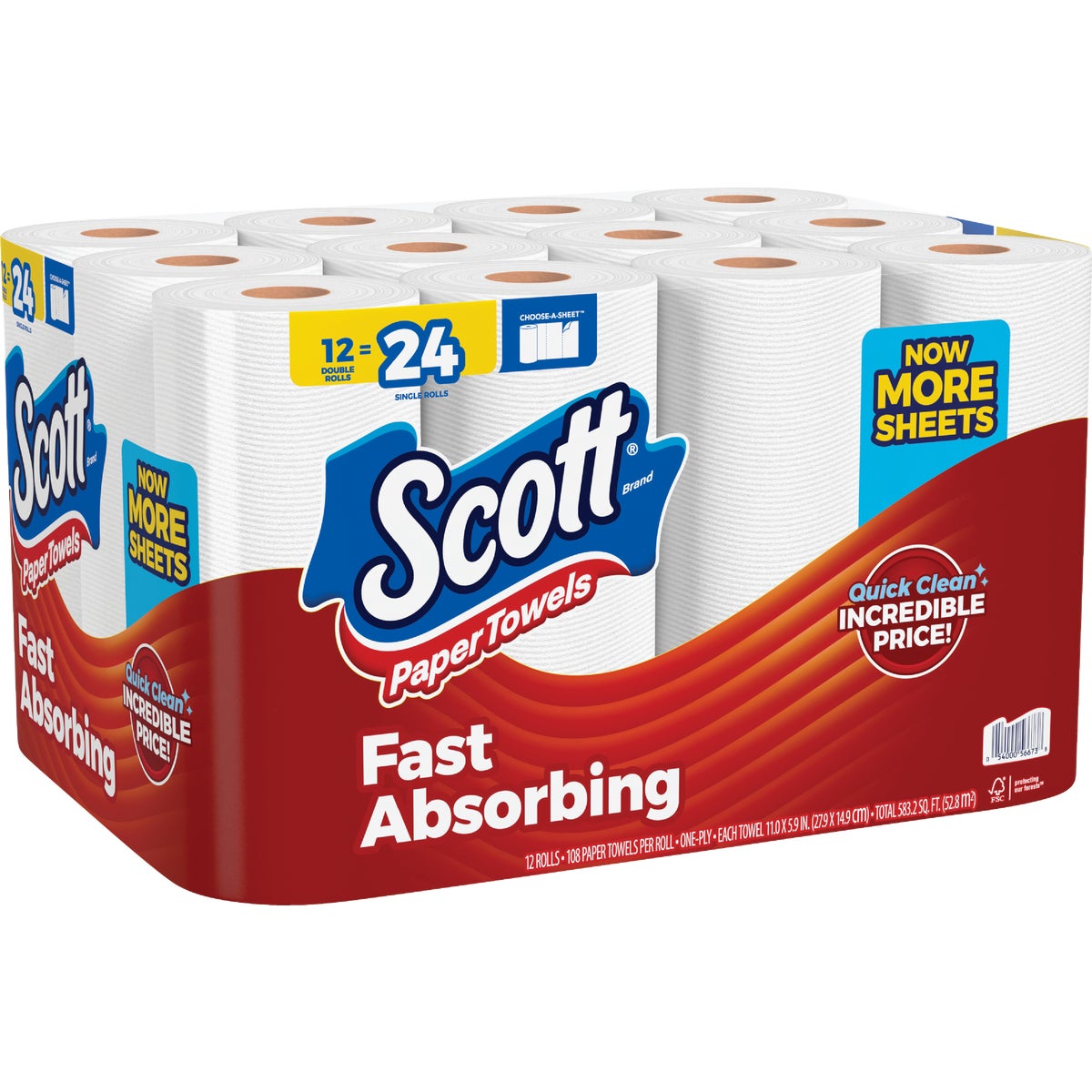 Scott Choose-A-Sheet Paper Towels (12 Double Rolls) Image 2