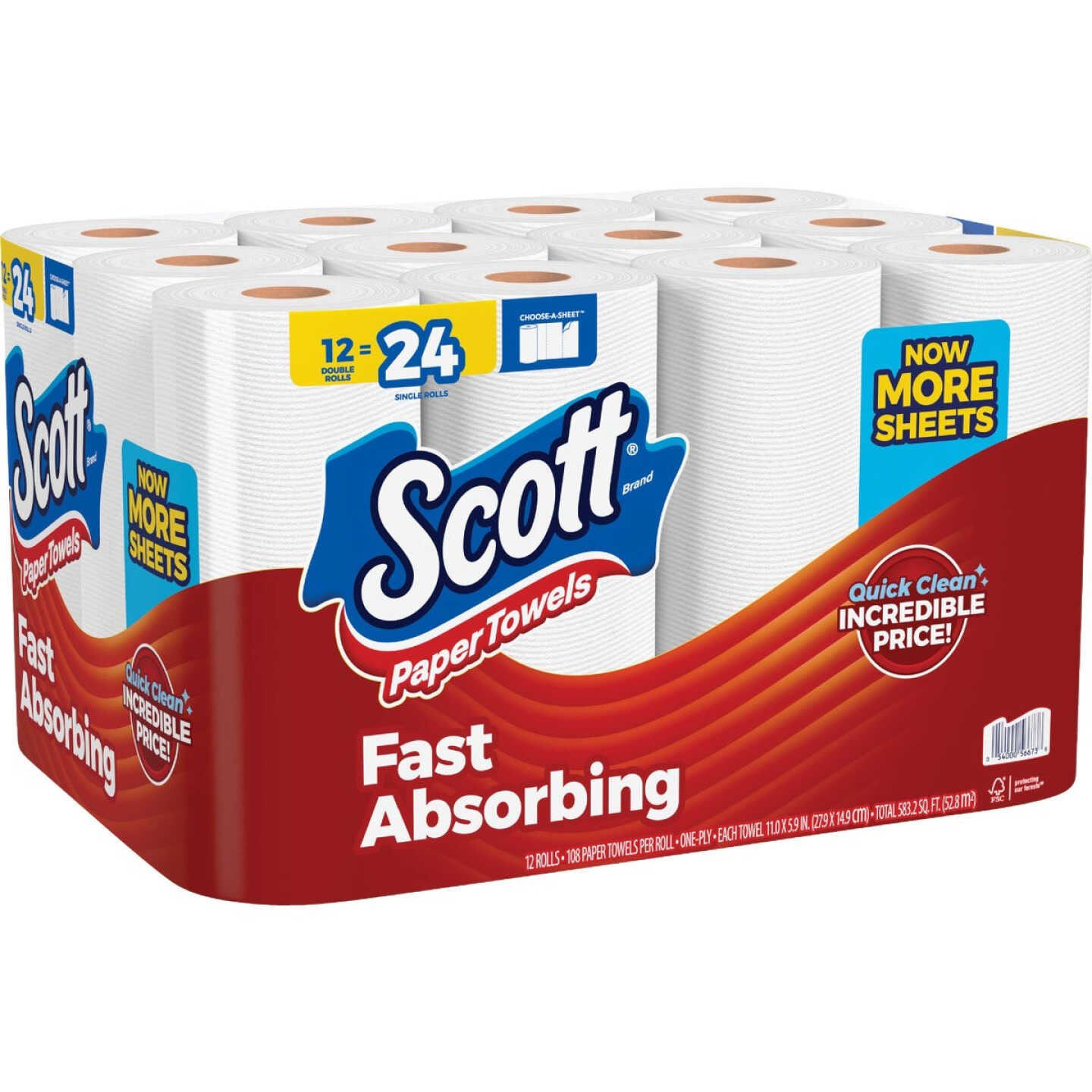 Scott Choose-A-Sheet Paper Towels (12 Double Rolls) Image 2