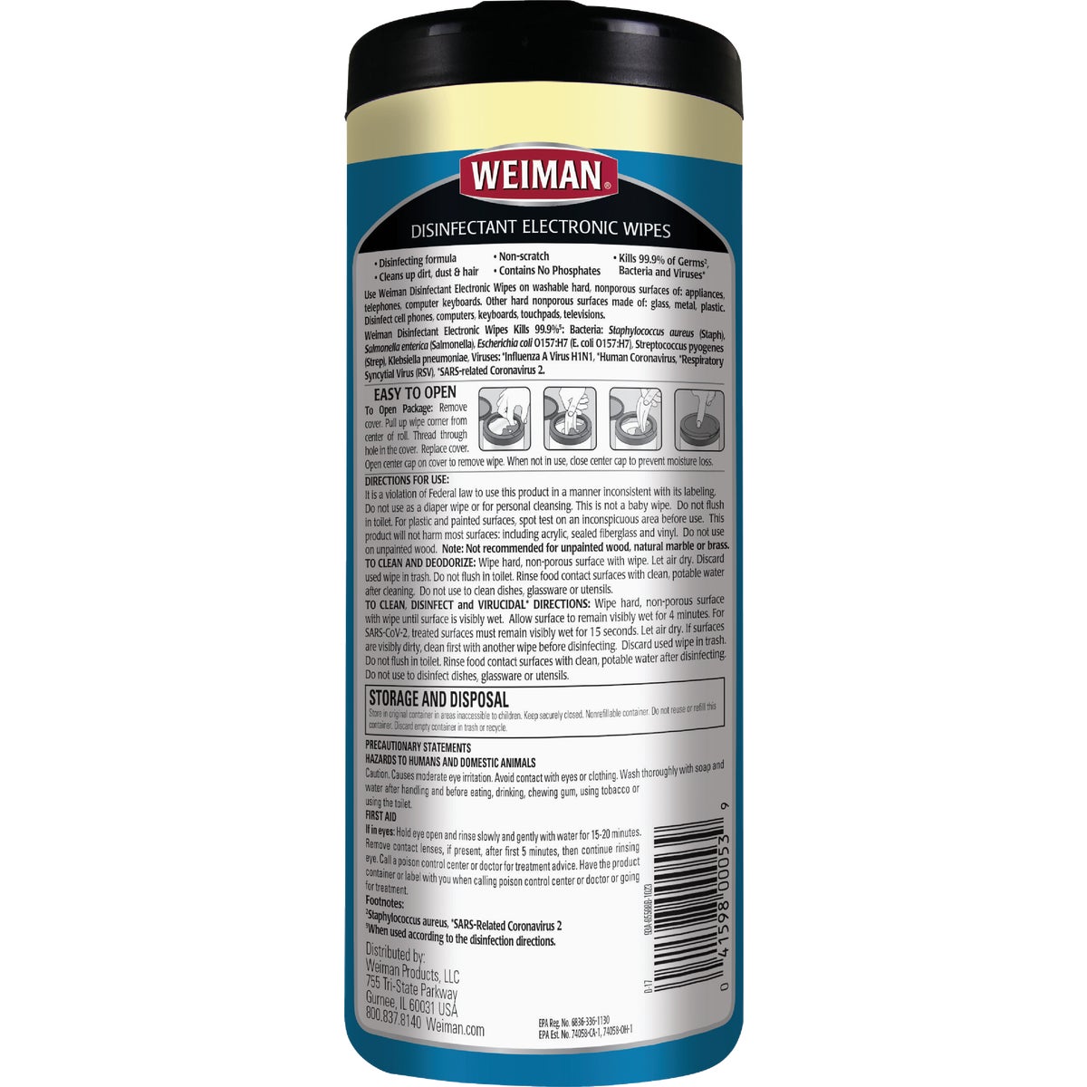 Weiman Electronic Media Wipes (30 Count) Image 2