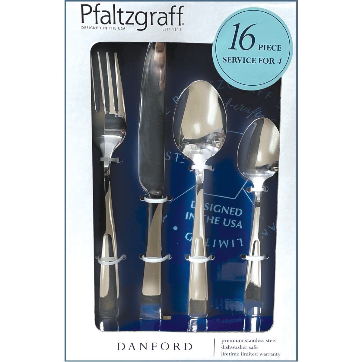 Pfaltzgraff Danford Stainless Steel Flatware Set (16-Piece) Image 2