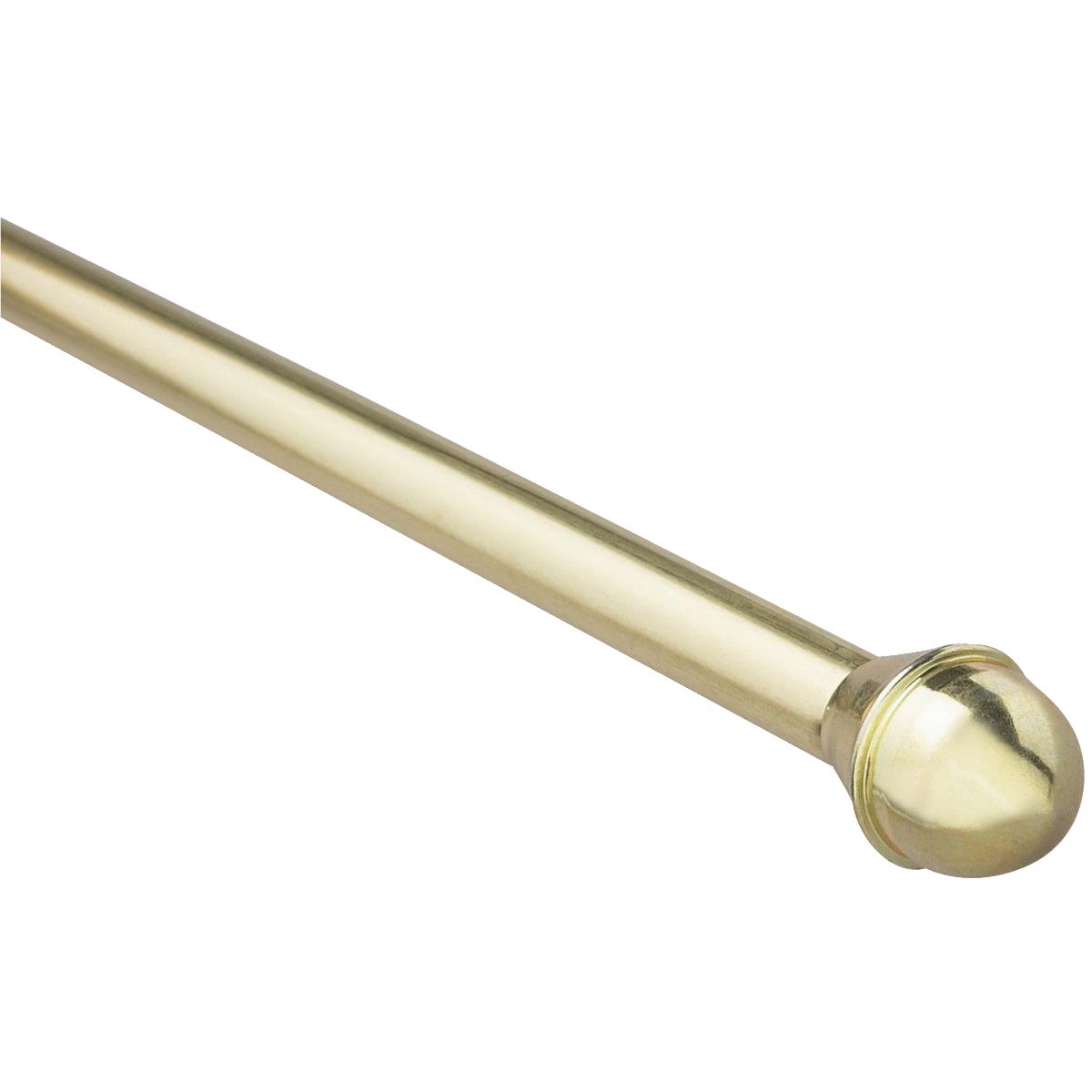 Levolor 28 In. To 48 In. 5/8 In. Brass Standard Cafe Rod