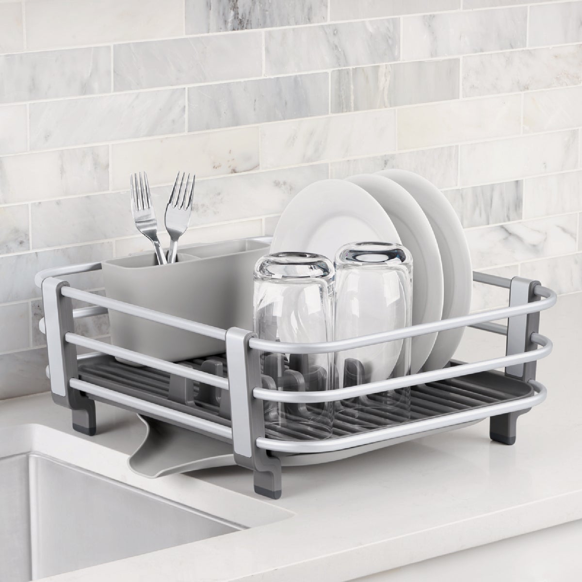 OXO Good Grips Aluminum Dish Rack Image 2