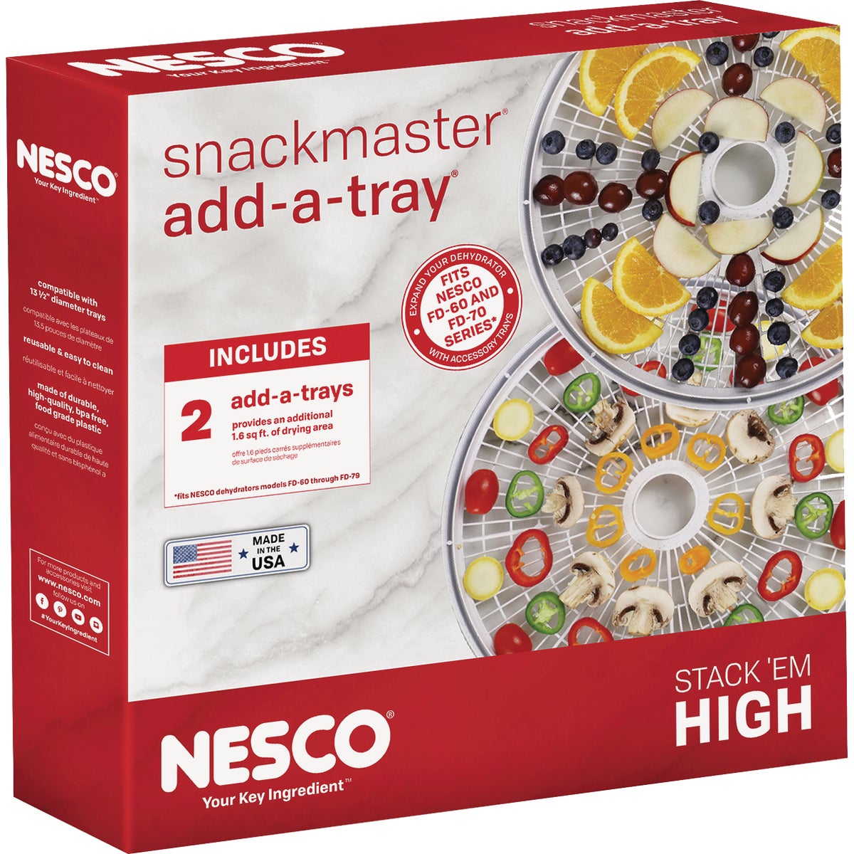 Nesco Snackmaster Add-A-Trays for 60 & 70 Series Dehydrators (2 Count) Image 2